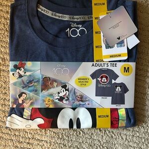 Disney Blue Adult Tee with Mickey and Friends